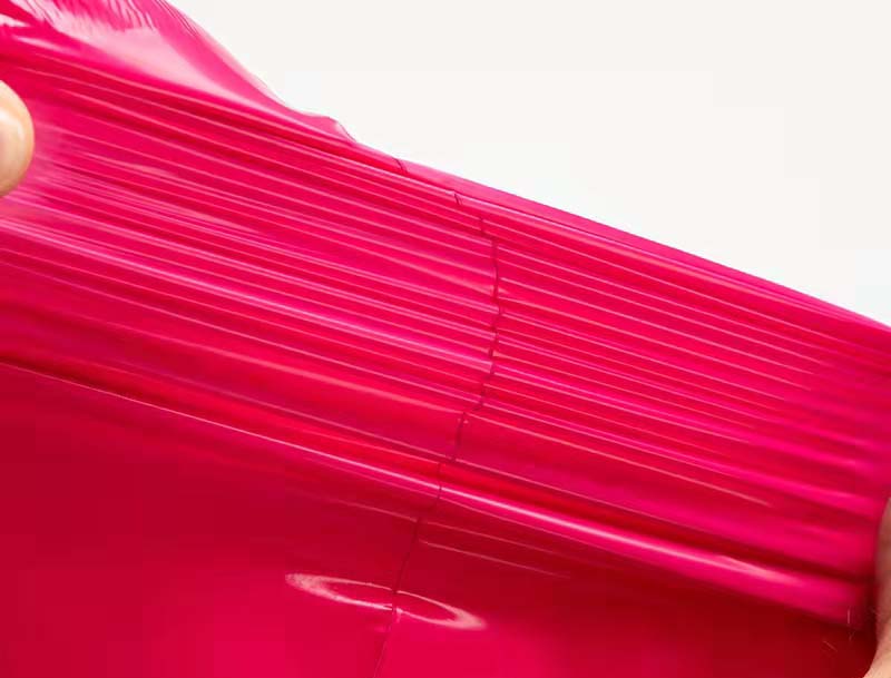 莱城玫红色快递袋-05