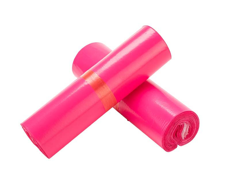 莱城玫红色快递袋-02